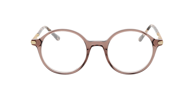 Albany Crystal Hellbraun AcetatEyeglass Frames von B24, Vorderansicht