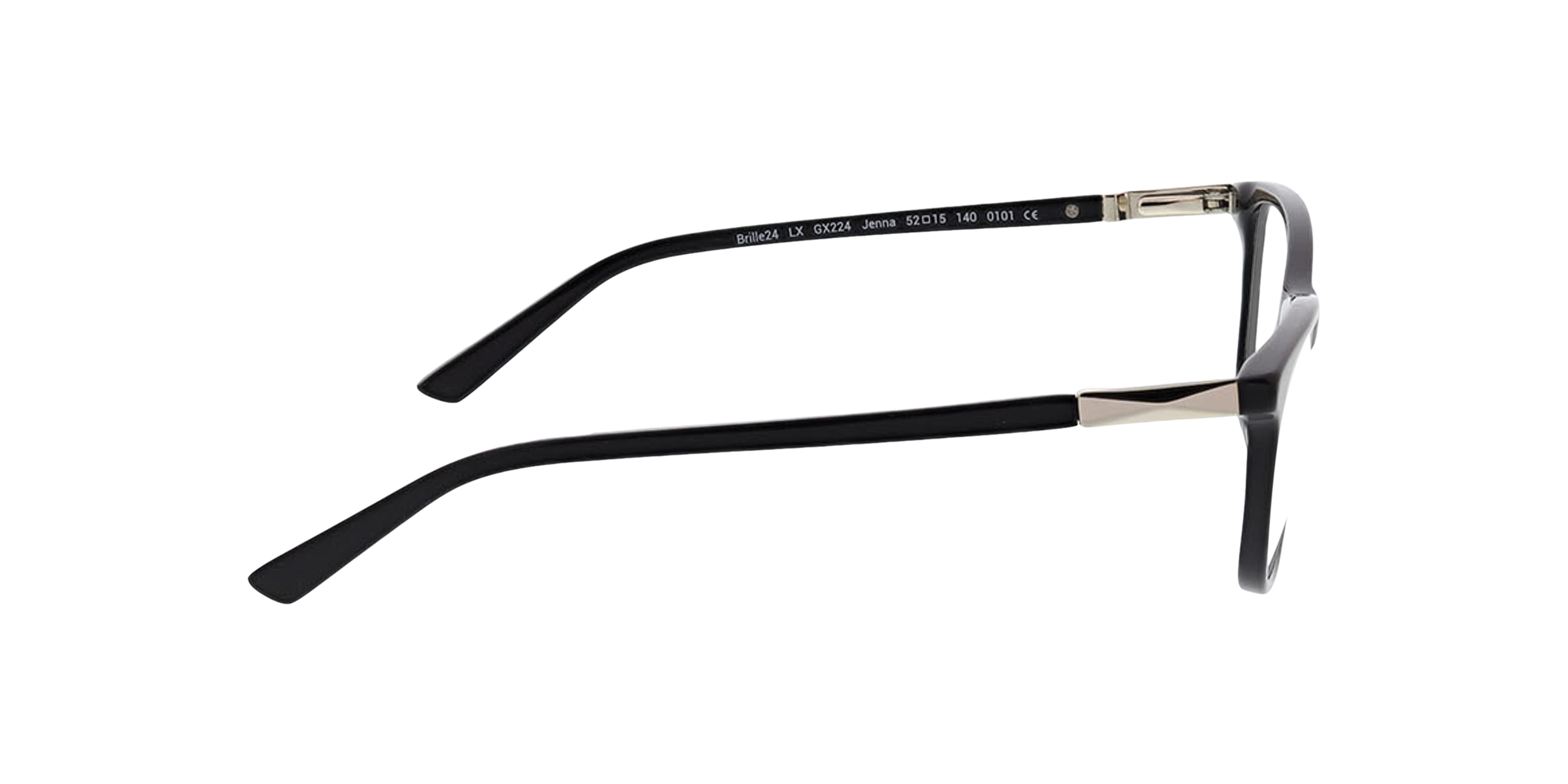 Jenna Zwart AcetaatEyeglass Frames van B24, Zijaanzicht