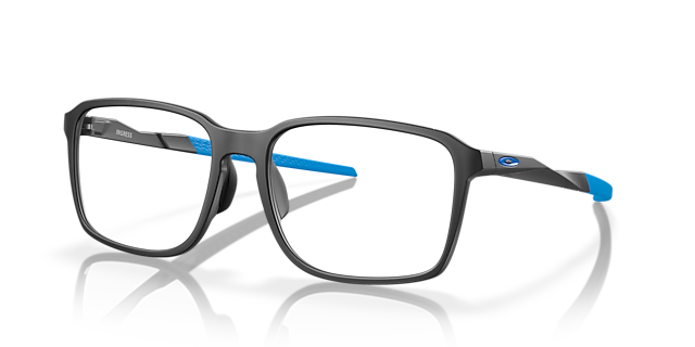 Ingress Grau Rauch satiniert KunststoffEyeglass Frames von B24, Dreiviertelansicht