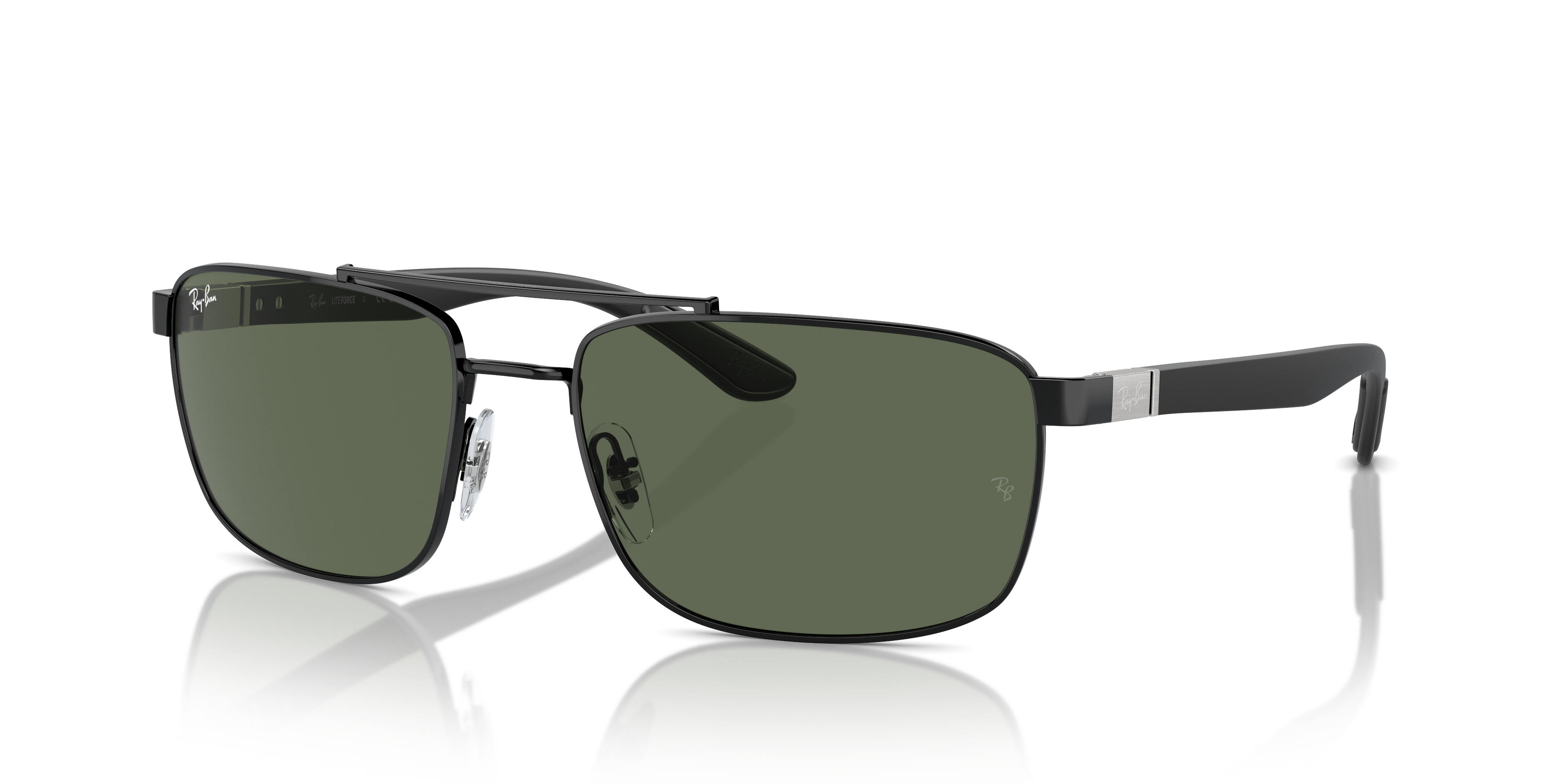 RB3737 Zwart MetaalSunglass Frames van B24, Hoekweergave