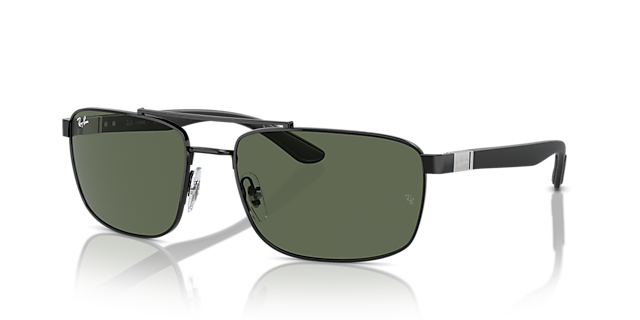RB3737 Zwart MetaalSunglass Frames van B24, Hoekweergave