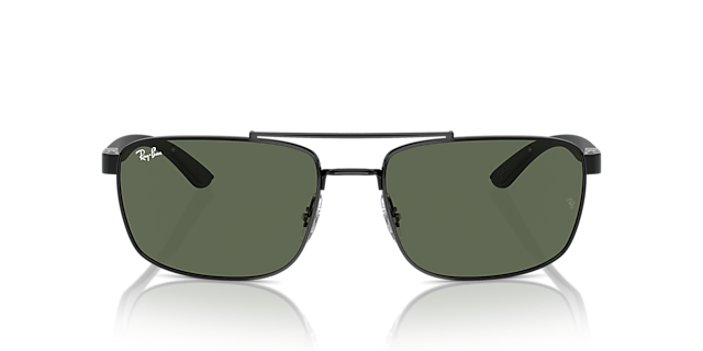 RB3737 Zwart MetaalSunglass Frames van B24, Vooraanzicht