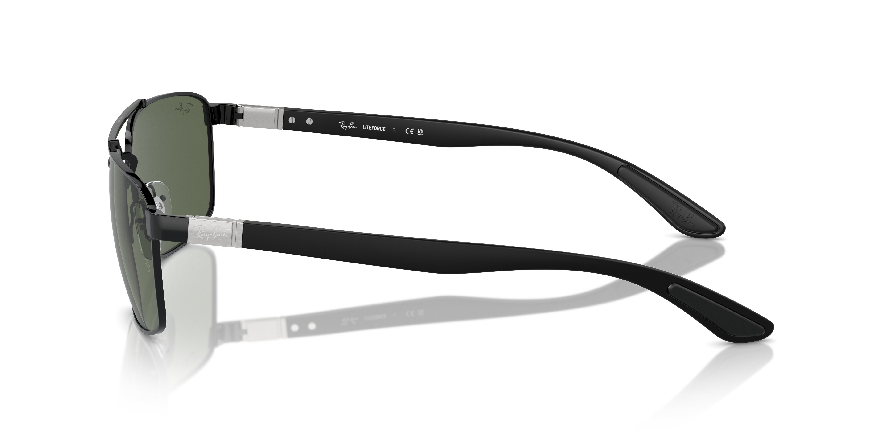 RB3737 Zwart MetaalSunglass Frames van B24, Zijaanzicht