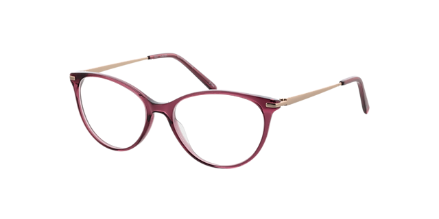 Lauren Kristal roze  &  satijn roze goud AcetaatEyeglass Frames van B24, Hoekweergave