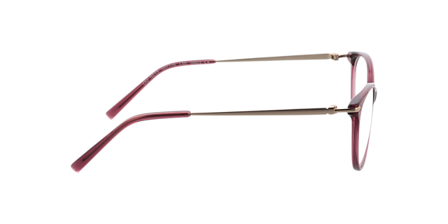 Lauren Kristal roze  &  satijn roze goud AcetaatEyeglass Frames van B24, Zijaanzicht