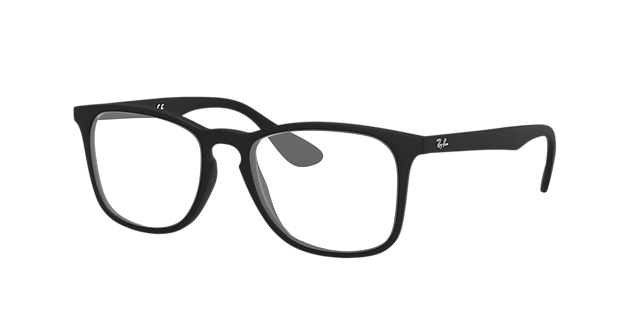 RB7074 Rubber Black KunststoffEyeglass Frames von B24, Dreiviertelansicht