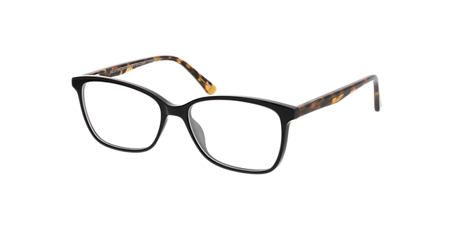 Kimball Zwart KunststofEyeglass Frames van B24, Hoekweergave