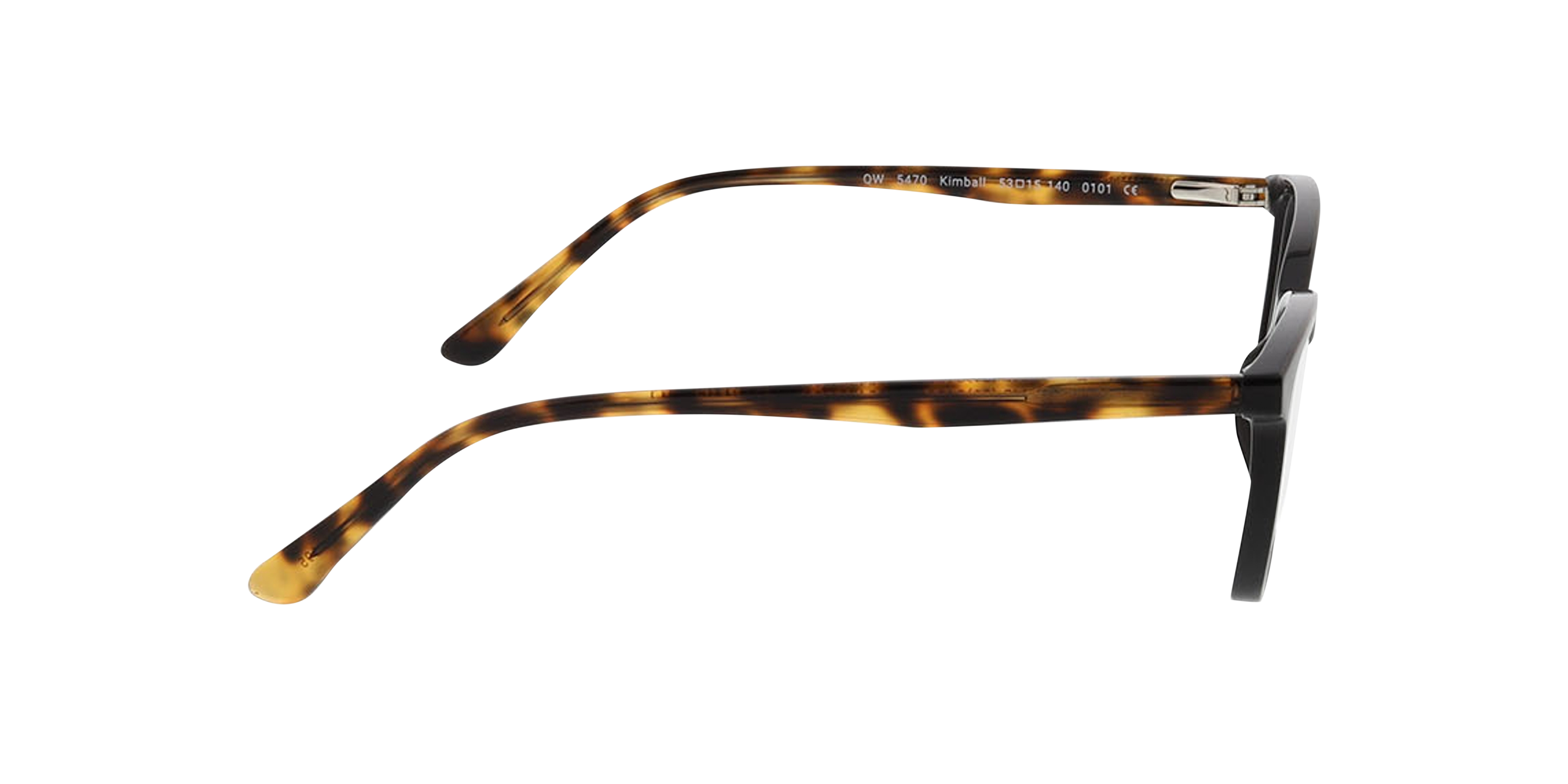 Kimball Zwart KunststofEyeglass Frames van B24, Zijaanzicht