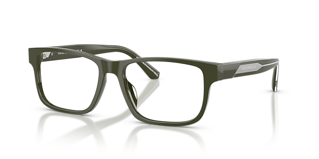 EA3265U Shiny Green AcetatEyeglass Frames von B24, Dreiviertelansicht