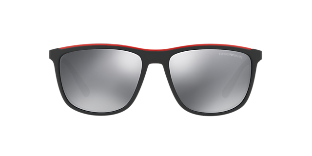 EA4109 Matt Schwarz KunststoffSunglass Frames von B24, Vorderansicht