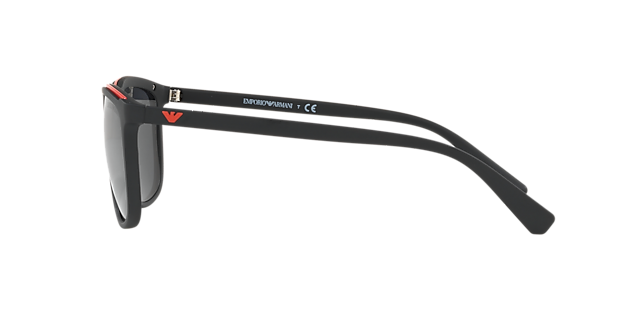 EA4109 Matt Schwarz KunststoffSunglass Frames von B24, Seitenansicht