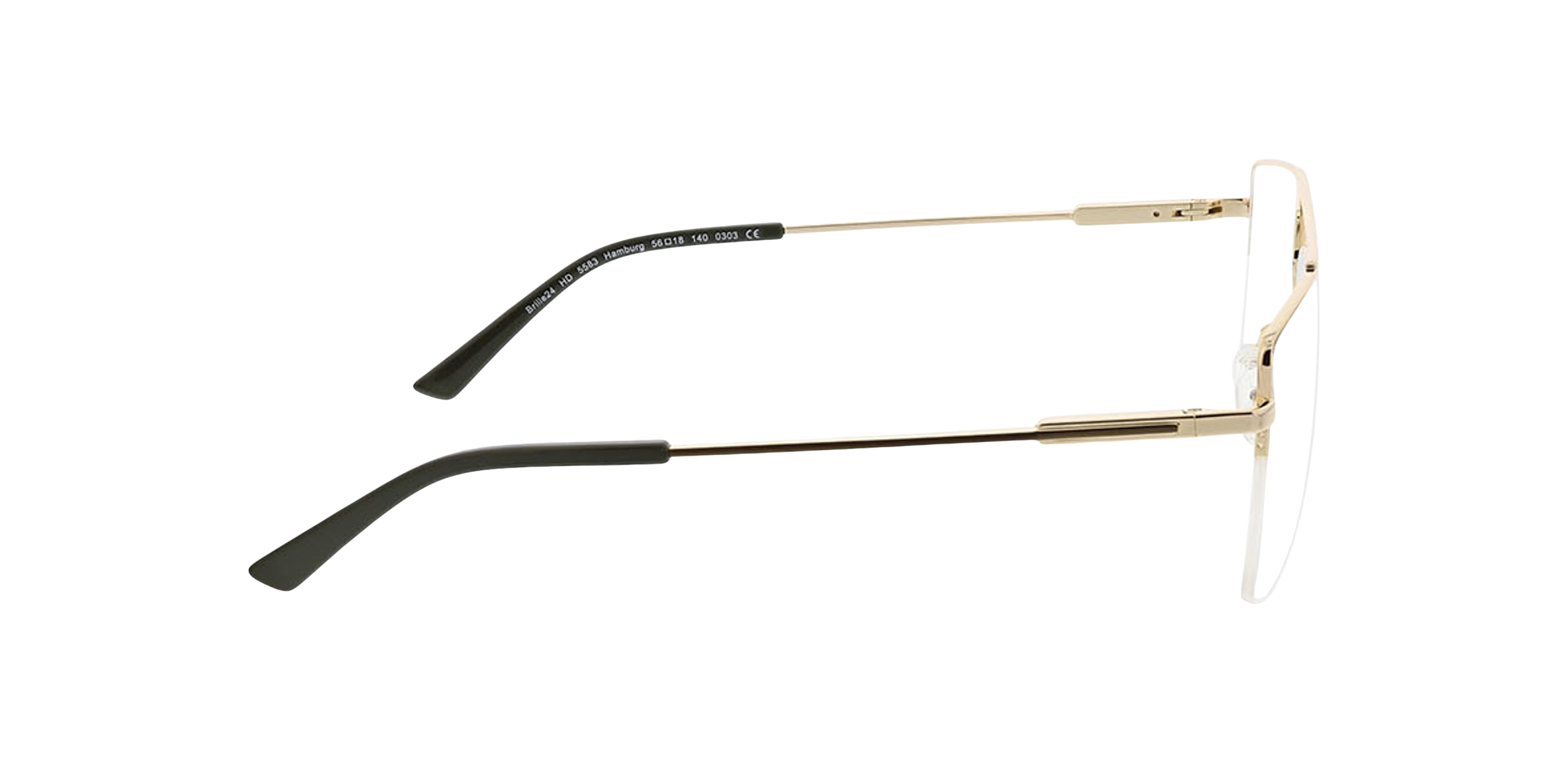 Hamburg Gold MetallEyeglass Frames von B24, Seitenansicht