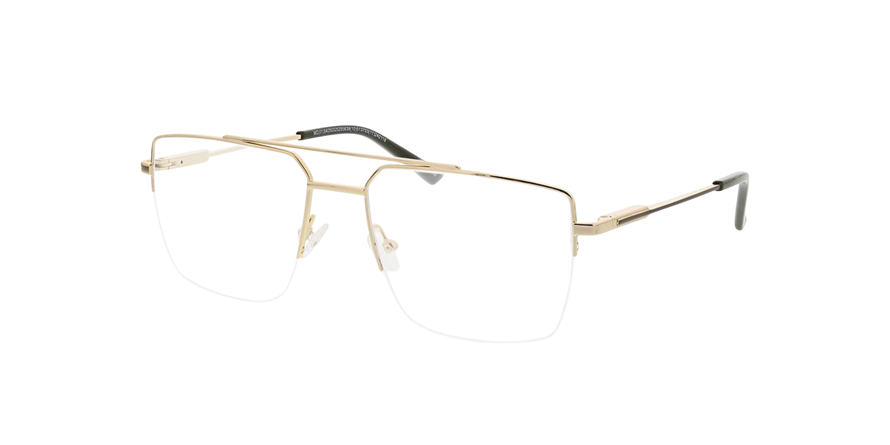 Hamburg Gold MetallEyeglass Frames von B24, Dreiviertelansicht