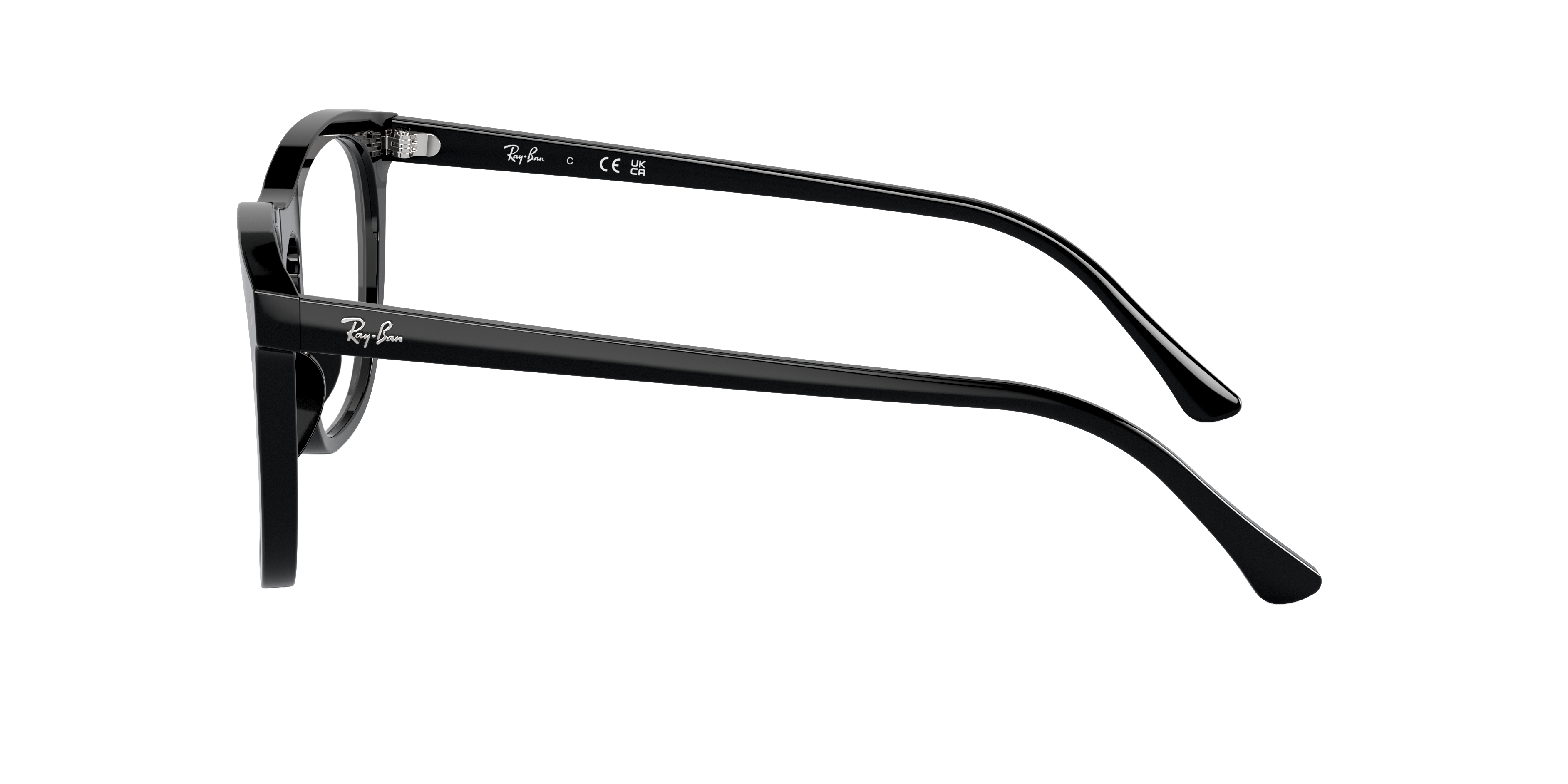 RB2210V Zwart AcetaatEyeglass Frames van B24, Zijaanzicht