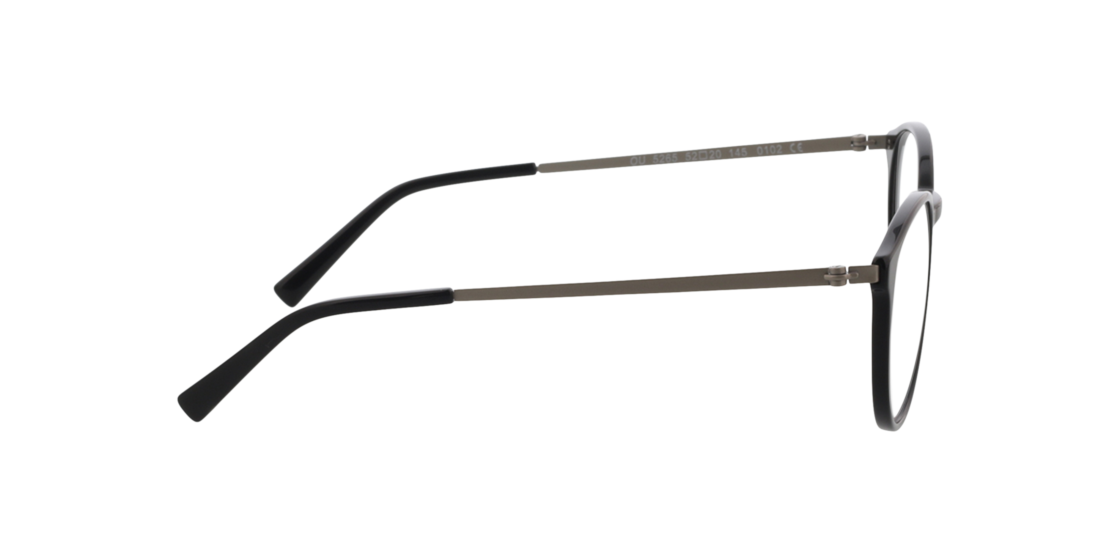 Francine Black  &  Satin Silver AcetatEyeglass Frames von B24, Seitenansicht