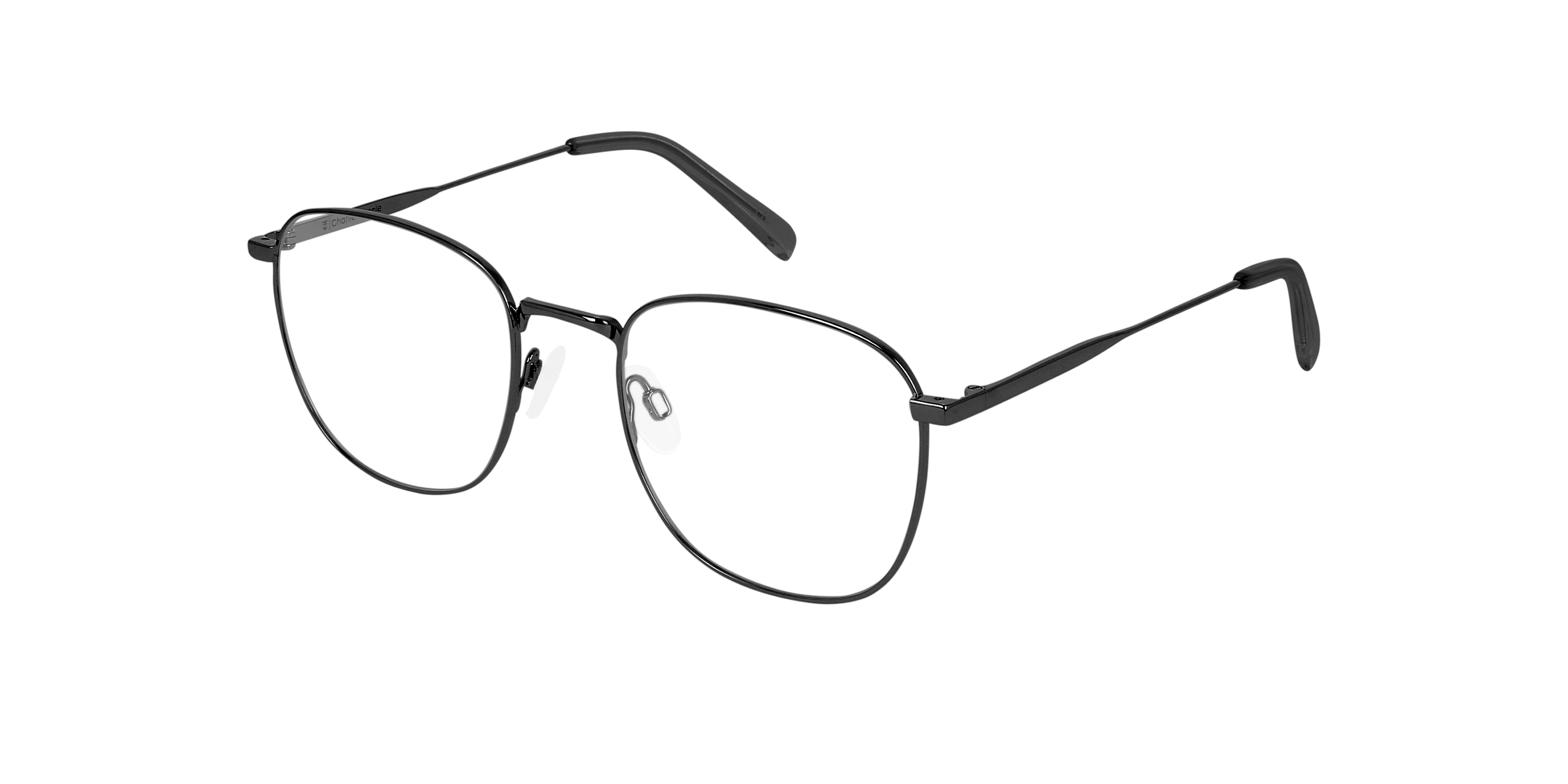Richy Black Titanium TitaanEyeglass Frames van B24, Hoekweergave