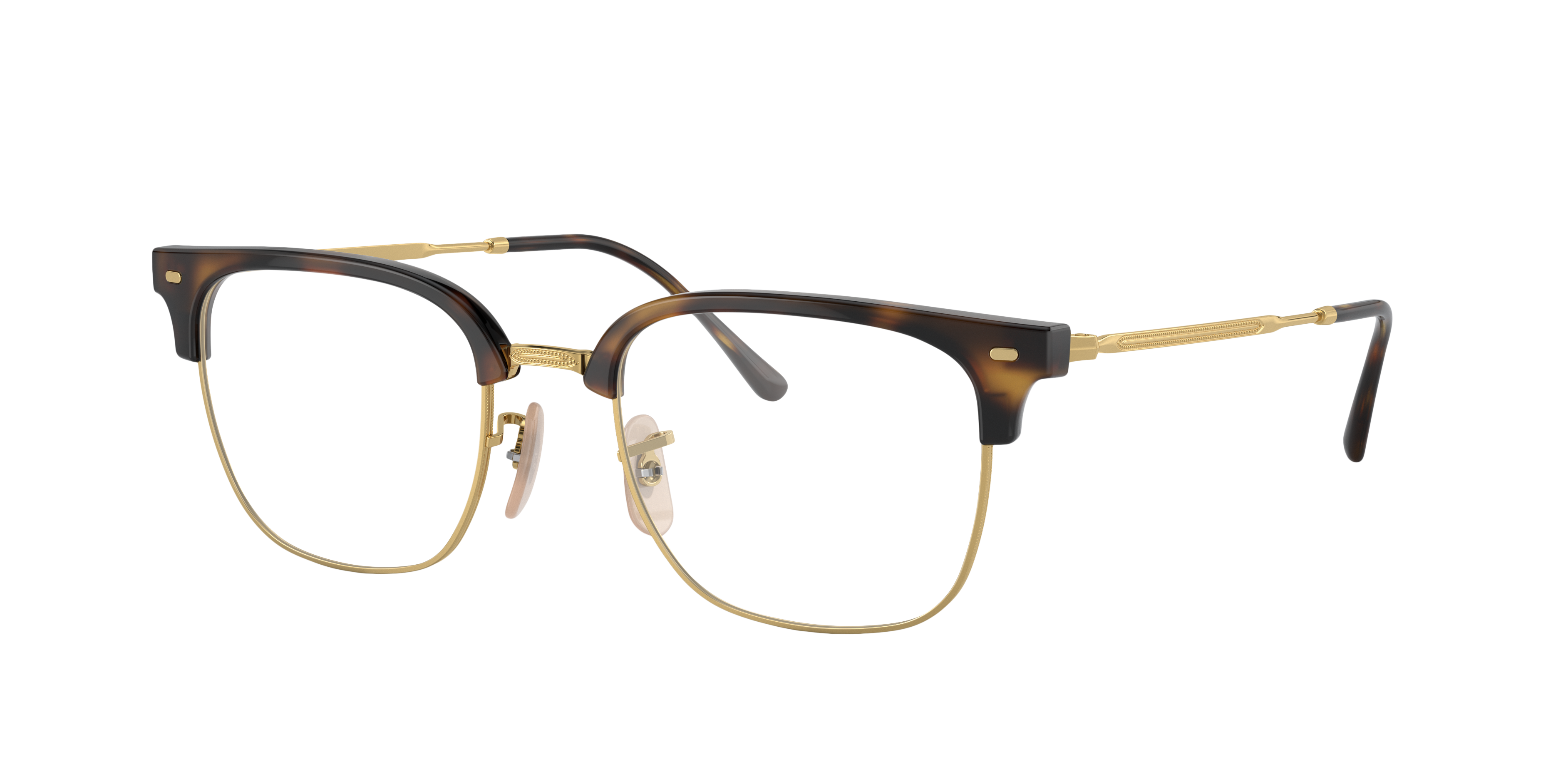 RB7216 Havana op goud KunststofEyeglass Frames van B24, Hoekweergave