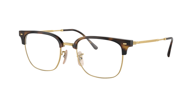 RB7216 Havana op goud KunststofEyeglass Frames van B24, Hoekweergave