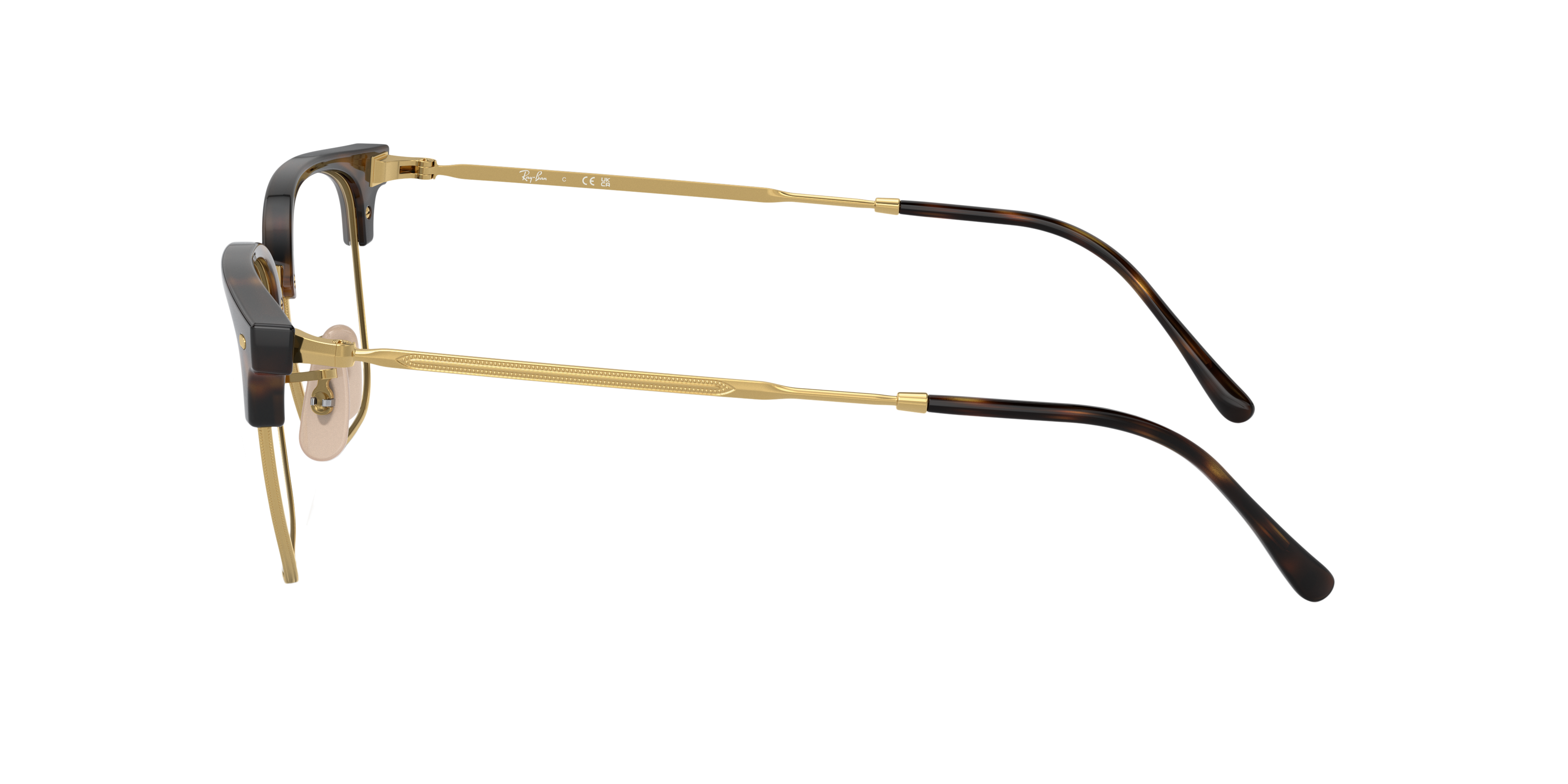 RB7216 Havana op goud KunststofEyeglass Frames van B24, Zijaanzicht