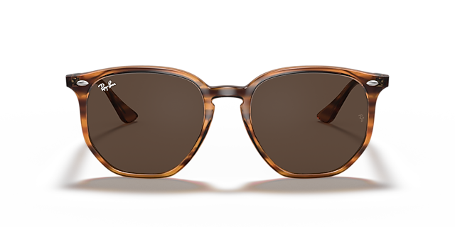 RB4306 Rood Havana gestreept KunststofSunglass Frames van B24, Vooraanzicht