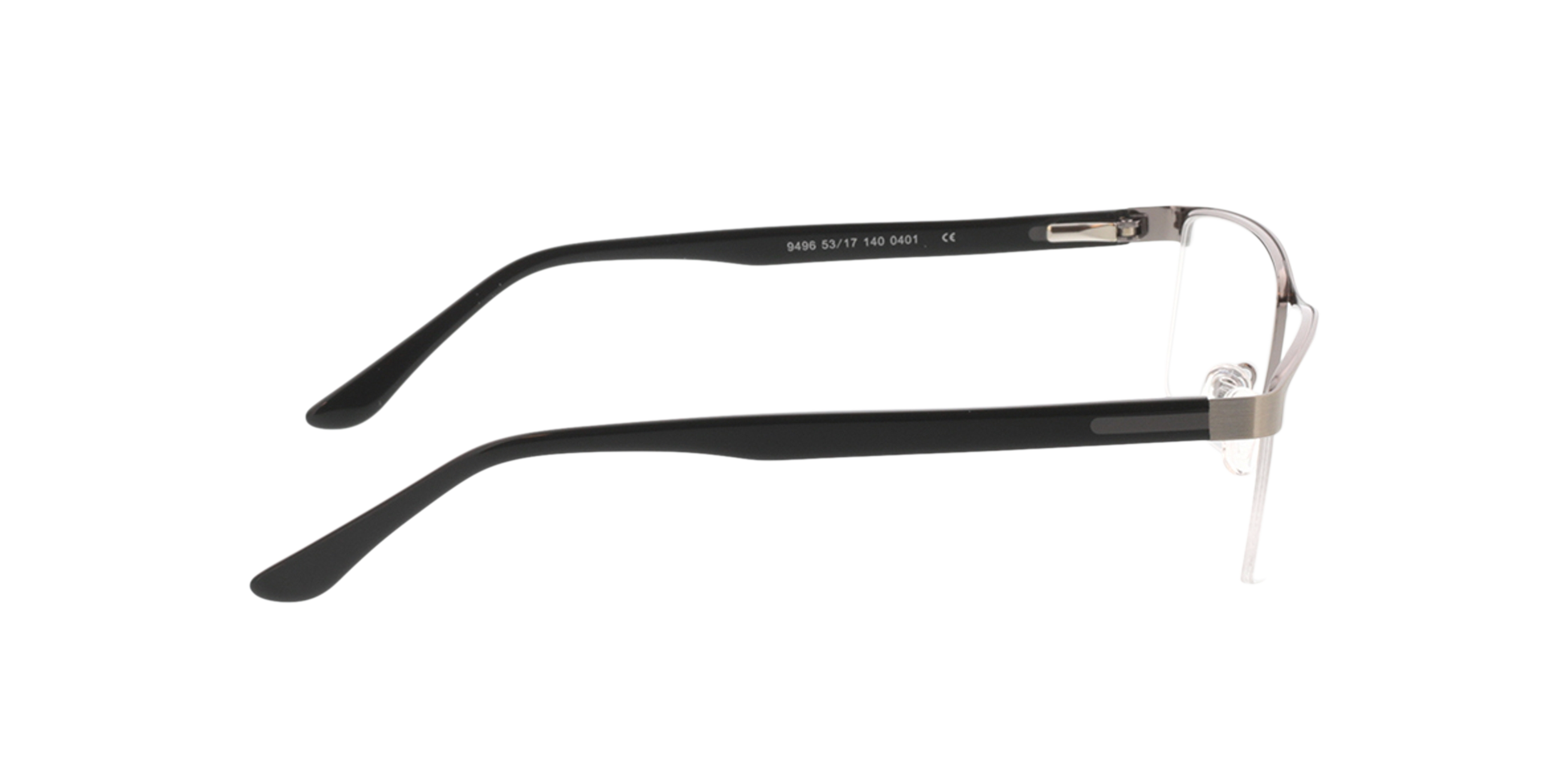 Daxton Silver  &  Black MetallEyeglass Frames von B24, Seitenansicht