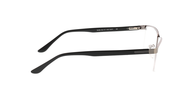 Daxton Zilver  &  zwart MetaalEyeglass Frames van B24, Zijaanzicht