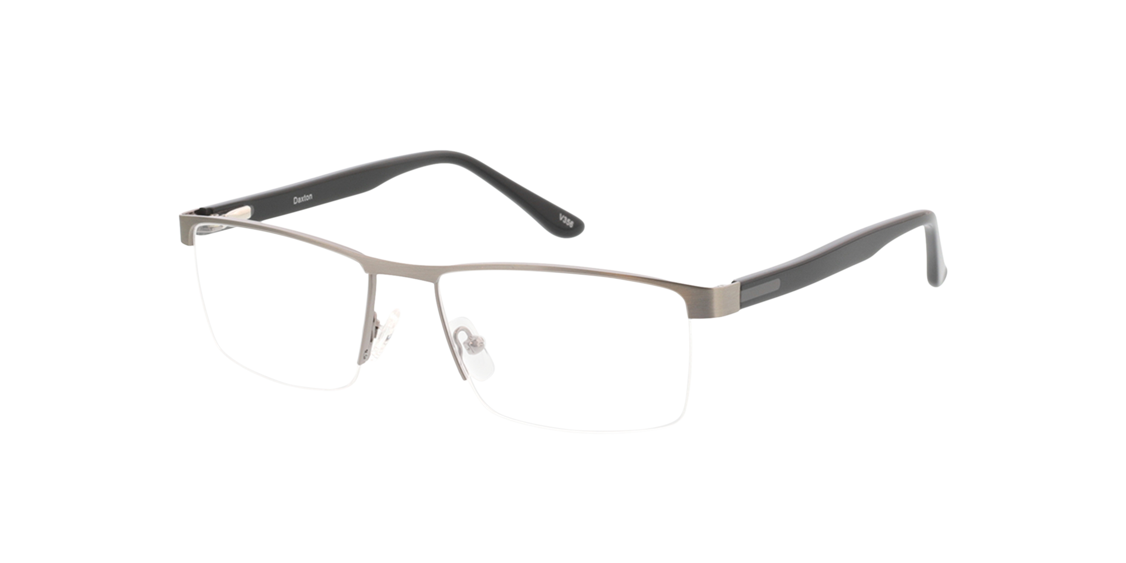 Daxton Silver  &  Black MetallEyeglass Frames von B24, Dreiviertelansicht