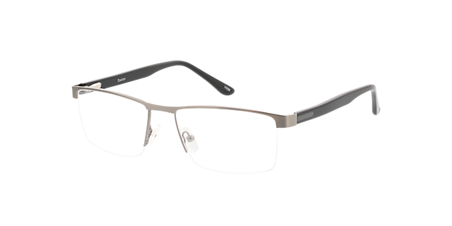 Daxton Zilver  &  zwart MetaalEyeglass Frames van B24, Hoekweergave