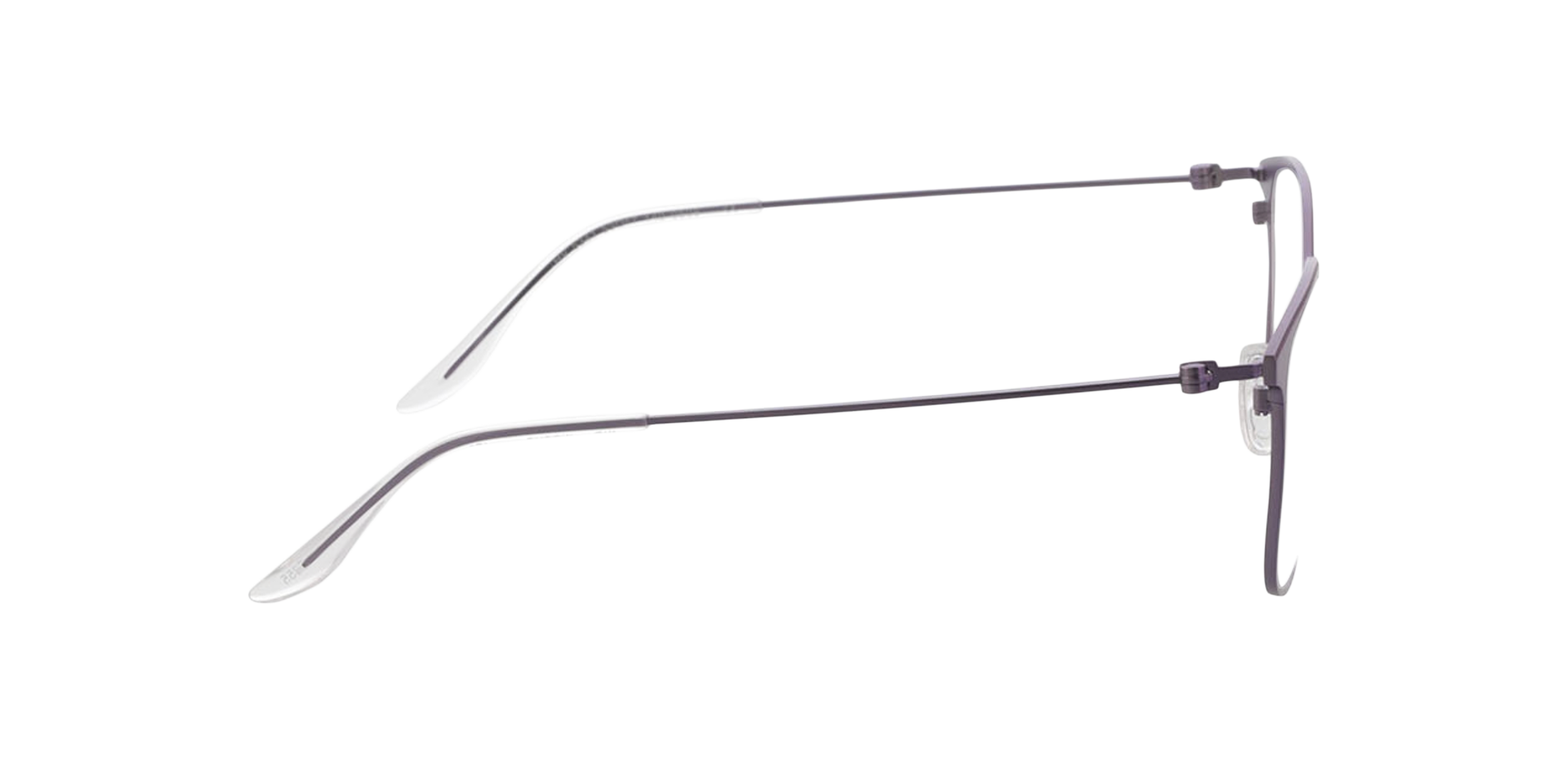 Madrid Matpaars  &  matdonkerpaars MetaalEyeglass Frames van B24, Zijaanzicht