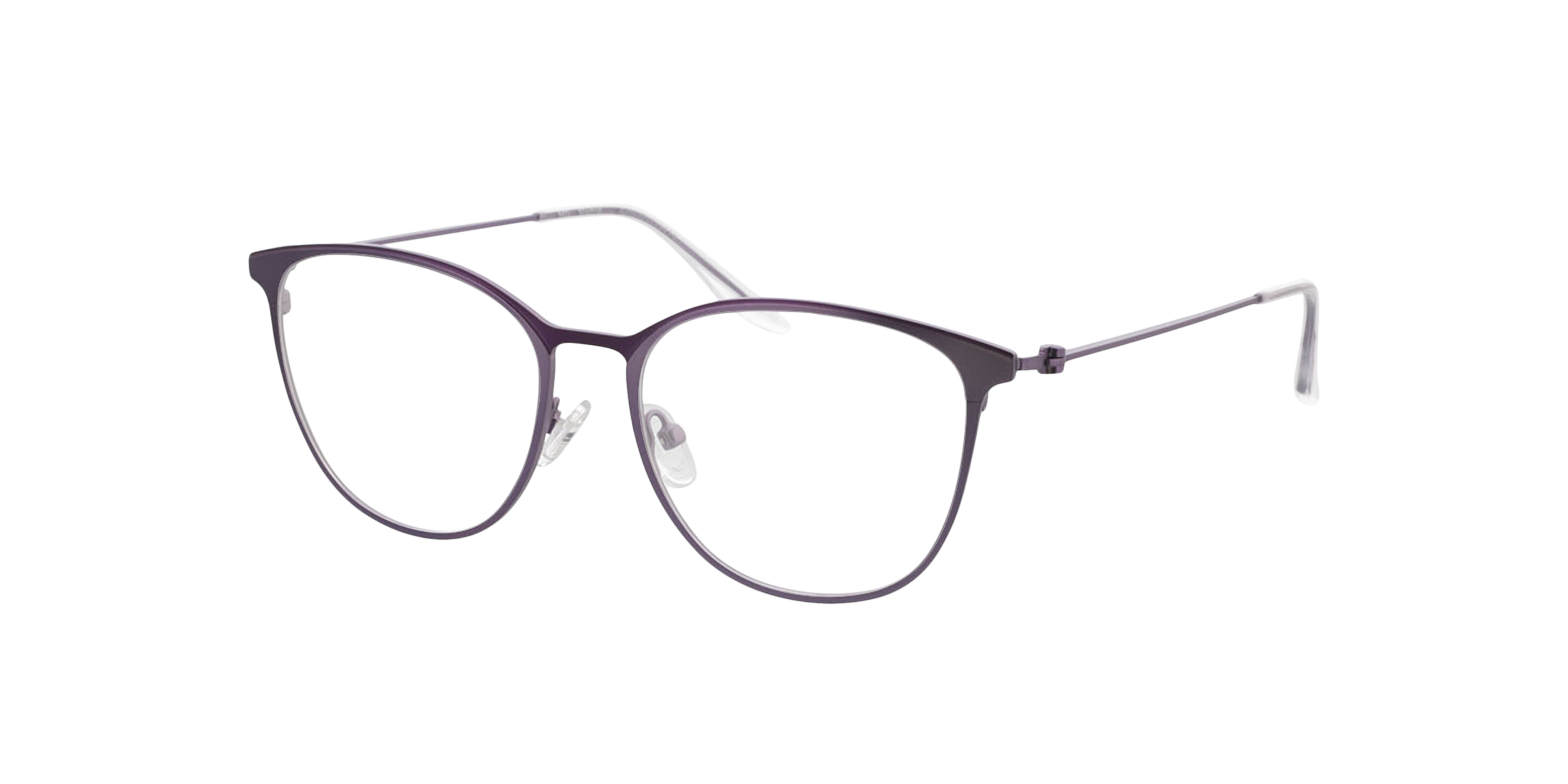 Madrid Matpaars  &  matdonkerpaars MetaalEyeglass Frames van B24, Hoekweergave