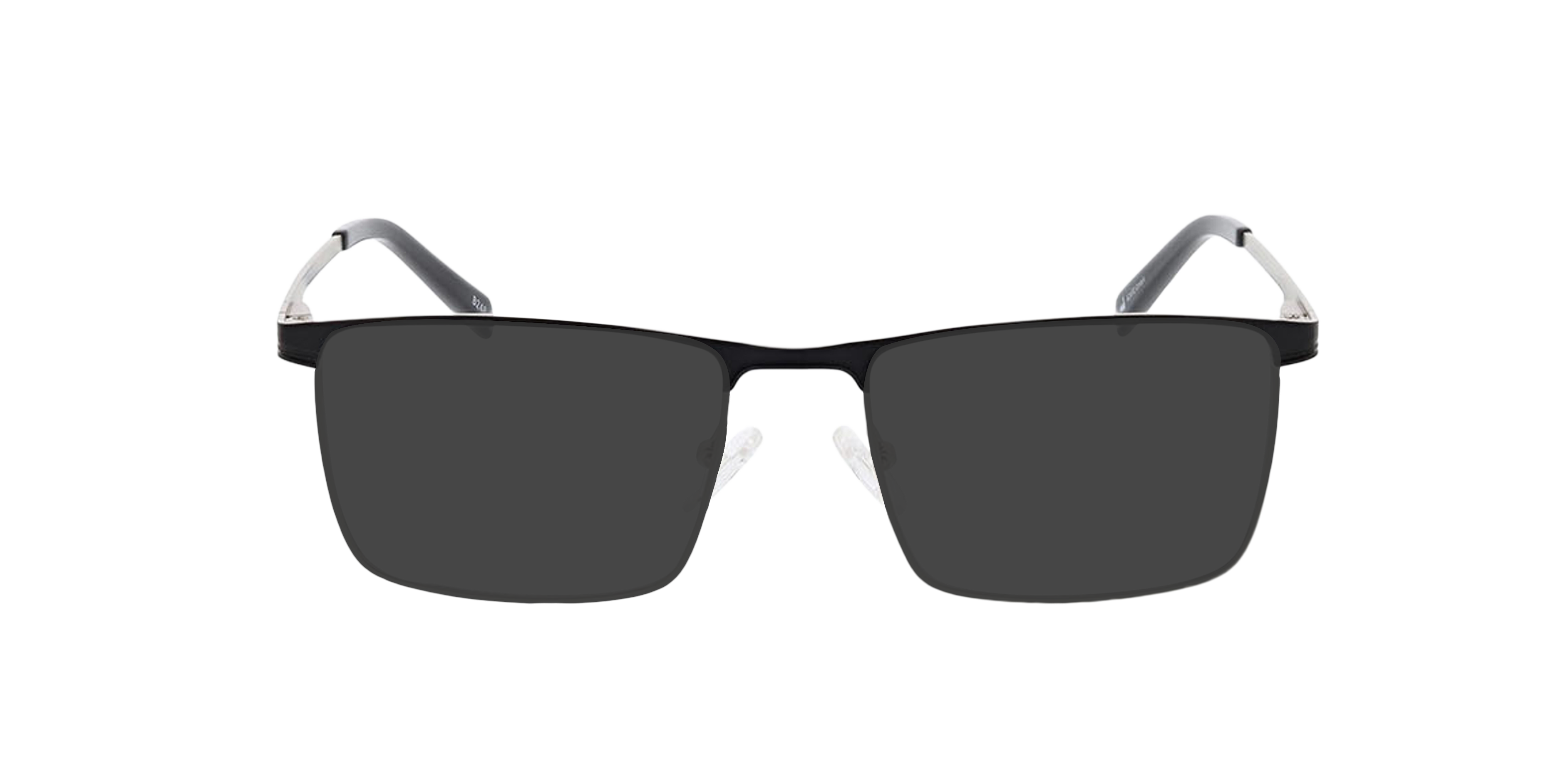 Stoke Matzwart  &  satijn zilver MetaalEyeglass Frames van B24, met getinte lenzen