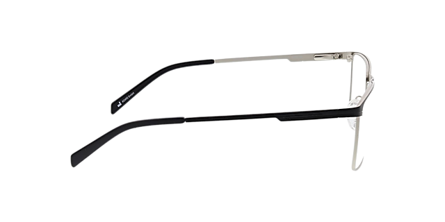 Stoke Matzwart  &  satijn zilver MetaalEyeglass Frames van B24, Zijaanzicht