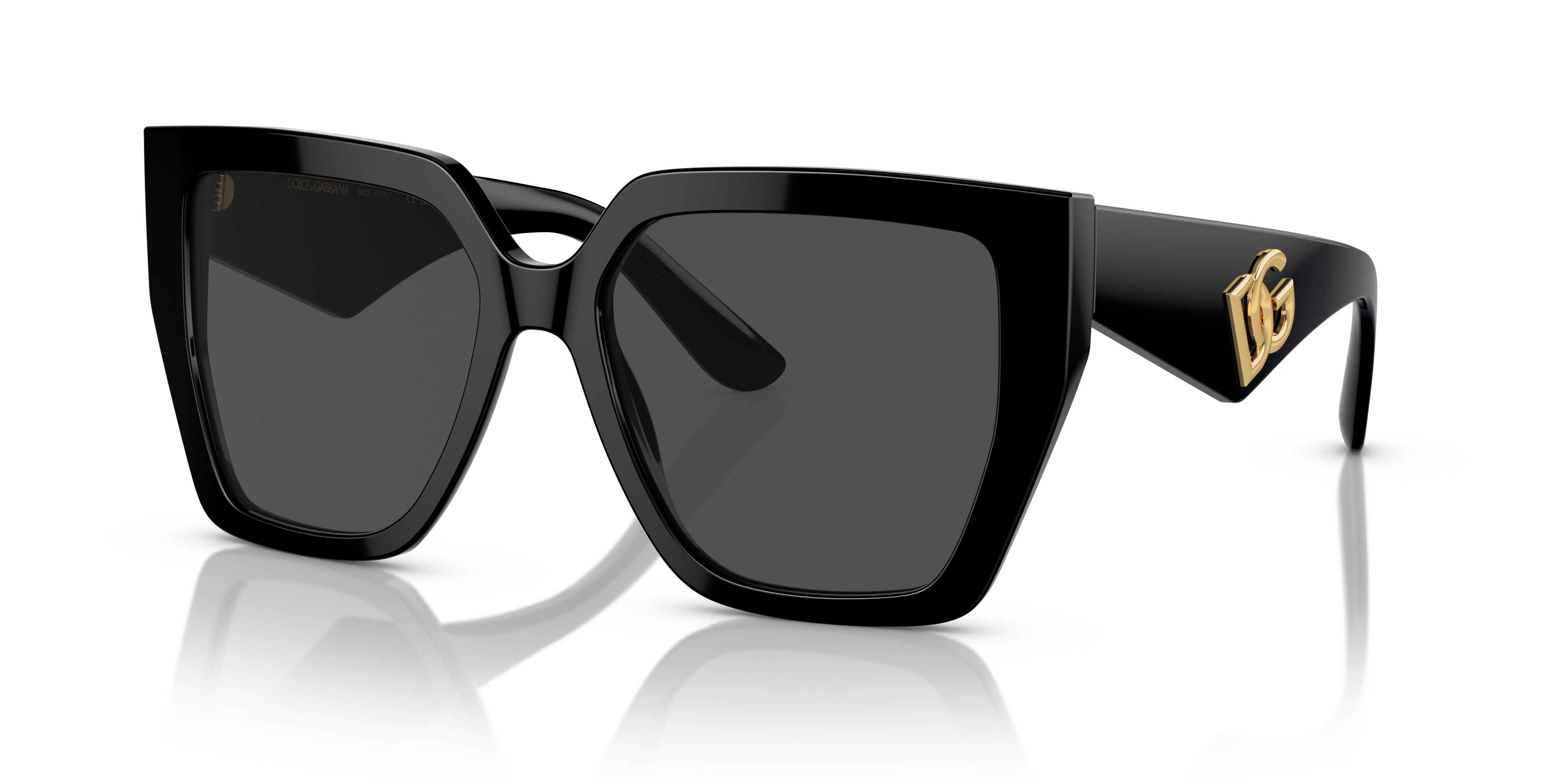 DG4438 Zwart AcetaatSunglass Frames van B24, Hoekweergave