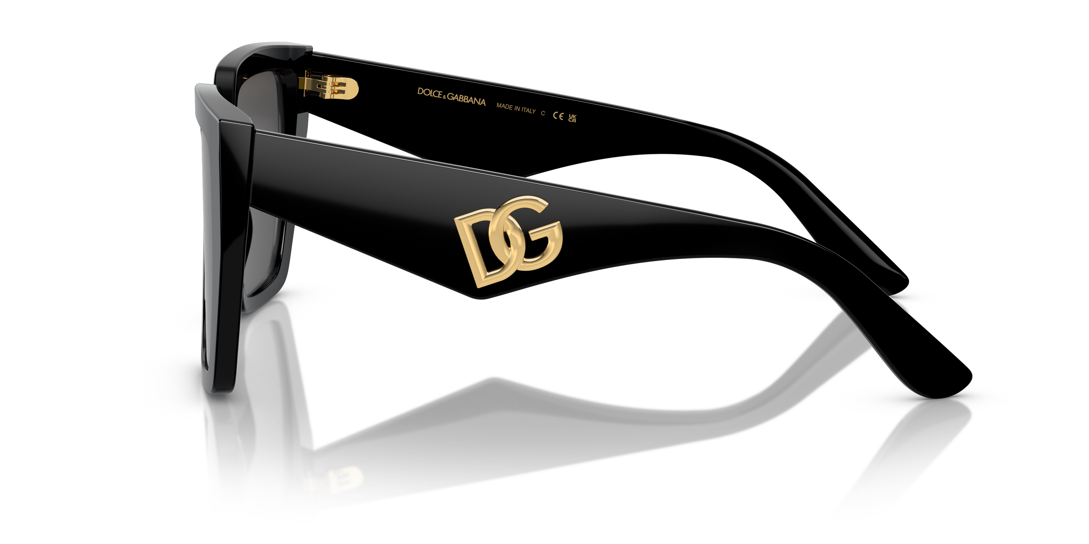 DG4438 Zwart AcetaatSunglass Frames van B24, Zijaanzicht