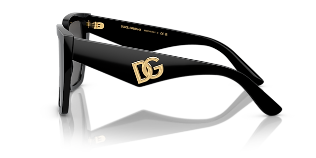 DG4438 Zwart AcetaatSunglass Frames van B24, Zijaanzicht