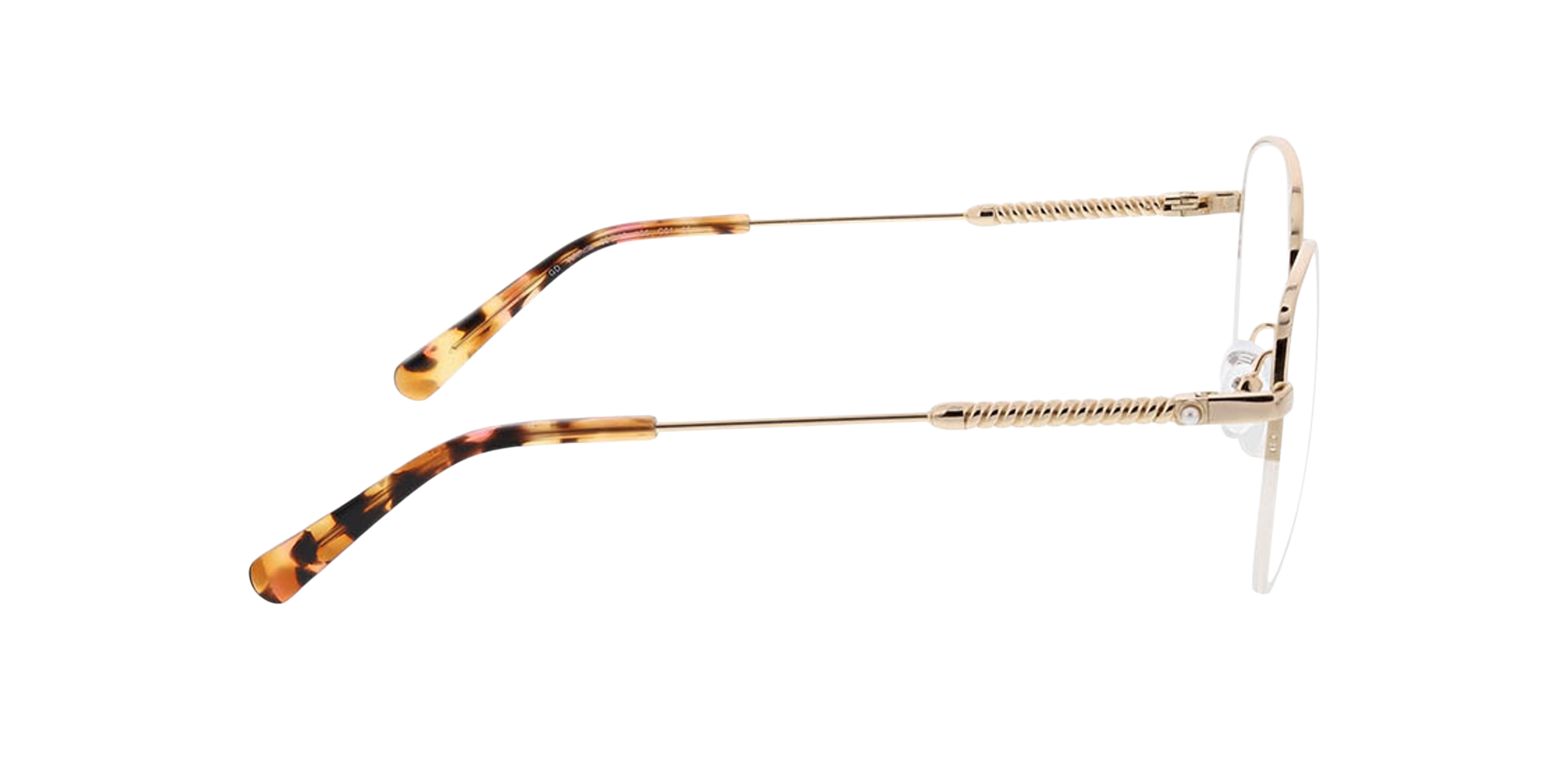 Valencia Gold  &  Pink Havana MetallEyeglass Frames von B24, Seitenansicht