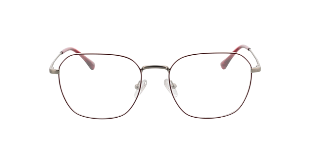 Tanger Matzilver  &  rood MetaalEyeglass Frames van B24, Vooraanzicht
