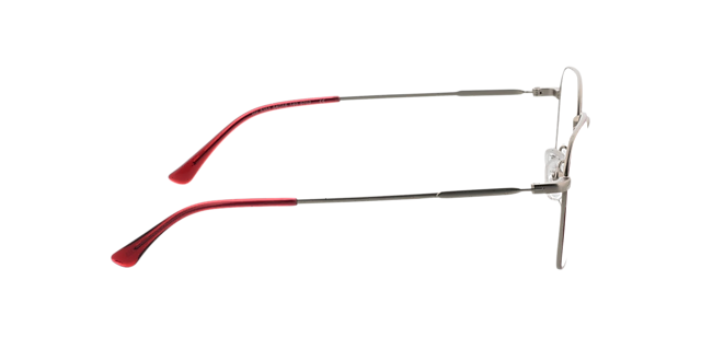 Tanger Matzilver  &  rood MetaalEyeglass Frames van B24, Zijaanzicht