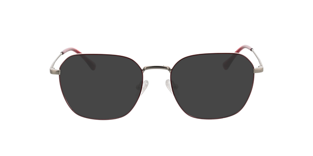 Tanger Matzilver  &  rood MetaalEyeglass Frames van B24, met getinte lenzen