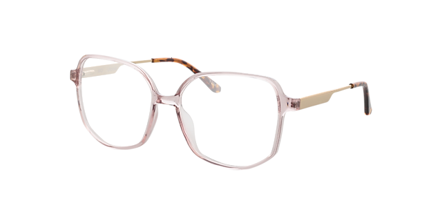 Utopia Crystal Light Pink  &  Gold KunststoffEyeglass Frames von B24, Dreiviertelansicht