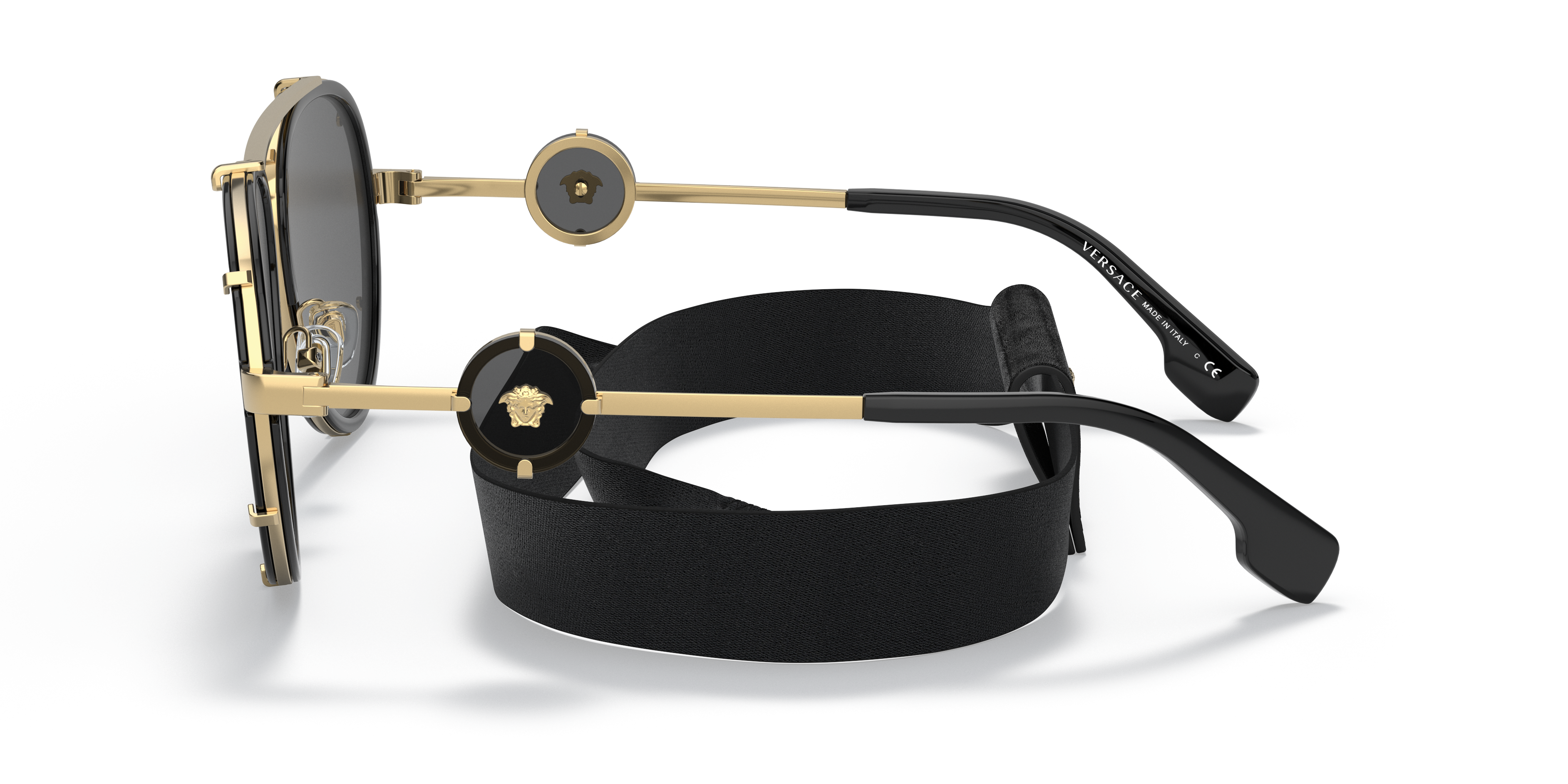 VE2232 Zwart MetaalSunglass Frames van B24, Zijaanzicht