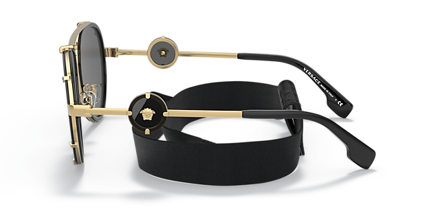 VE2232 Schwarz MetallSunglass Frames von B24, Seitenansicht