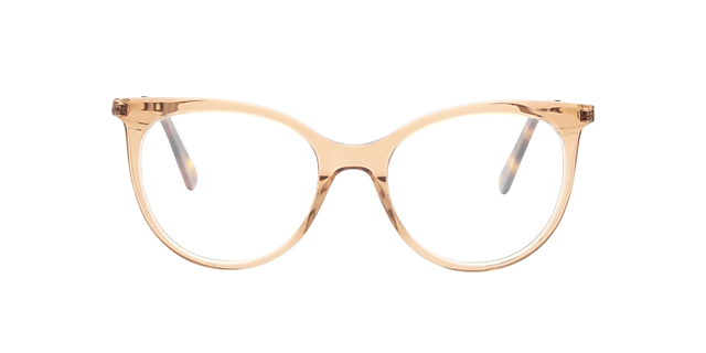 Laura Crystal Caramel & Gold Metal AcetatEyeglass Frames von B24, Vorderansicht