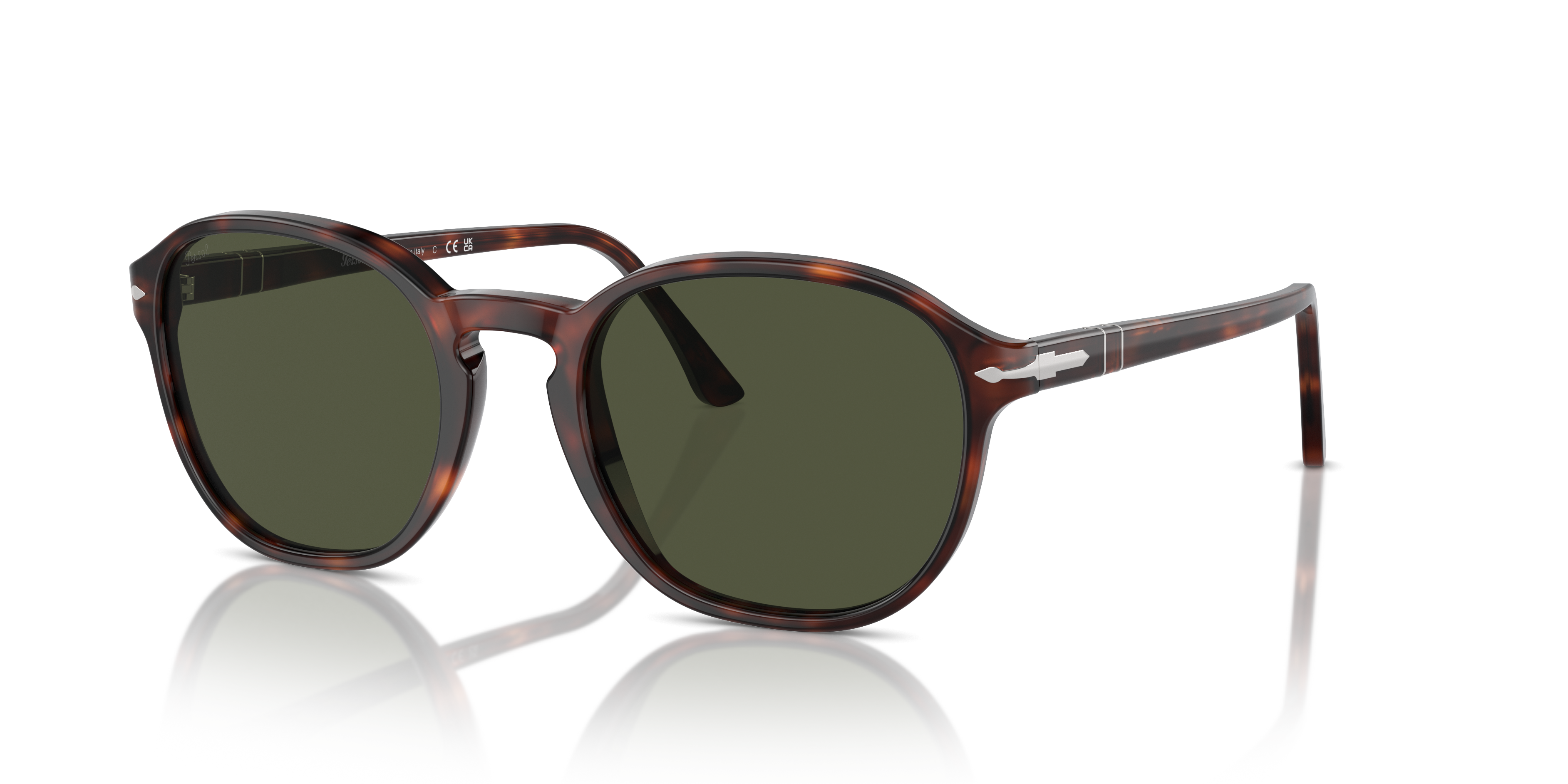 PO3343S Havana AcetatSunglass Frames von B24, Dreiviertelansicht