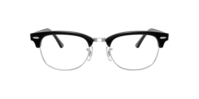 RB5154 Schwarz auf Silber AcetatEyeglass Frames von B24, Vorderansicht