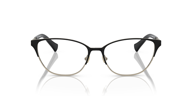 RA6055 Semi Shiny Black MetaalEyeglass Frames van B24, Vooraanzicht