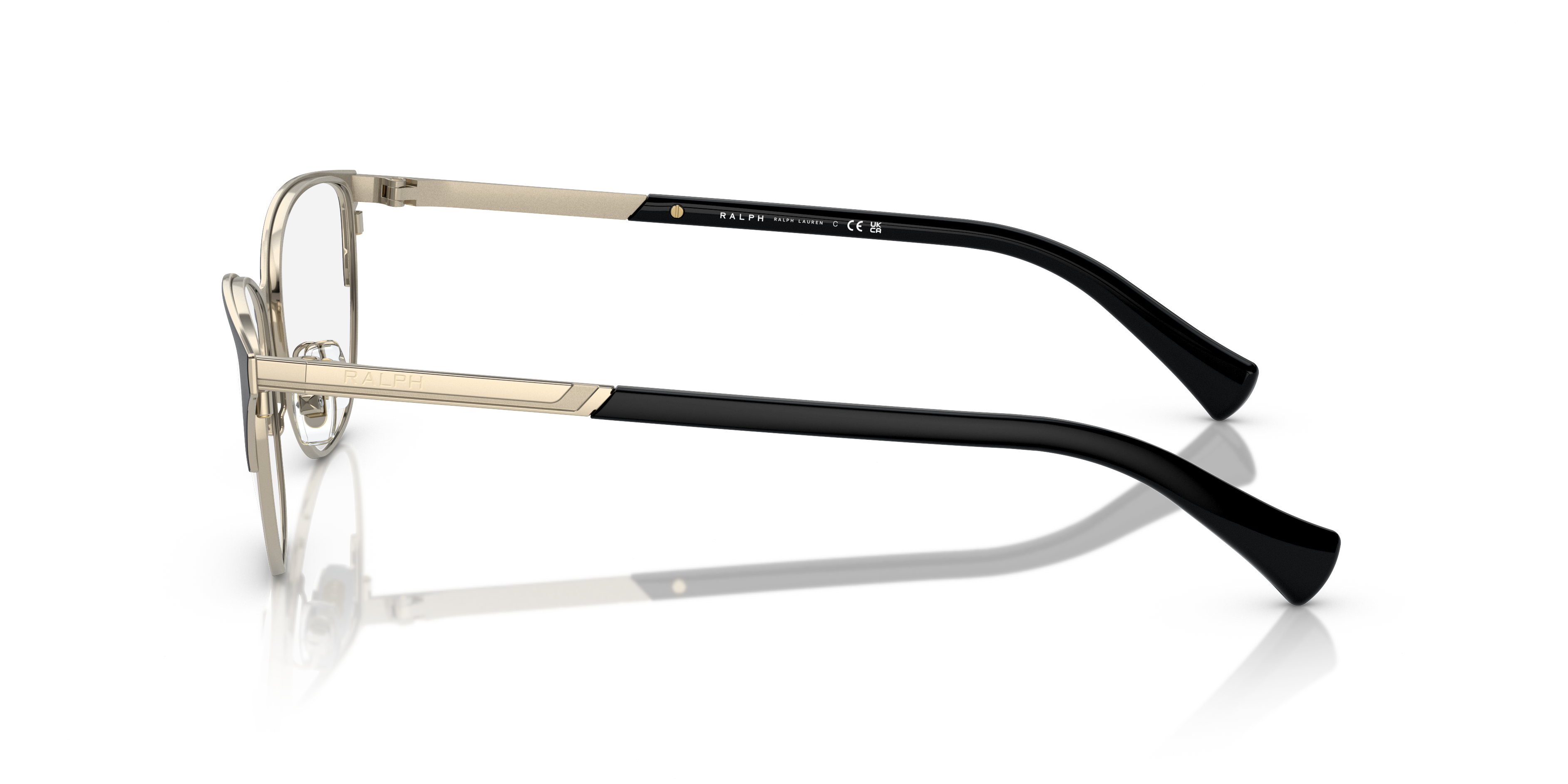 RA6055 Semi Shiny Black MetallEyeglass Frames von B24, Seitenansicht