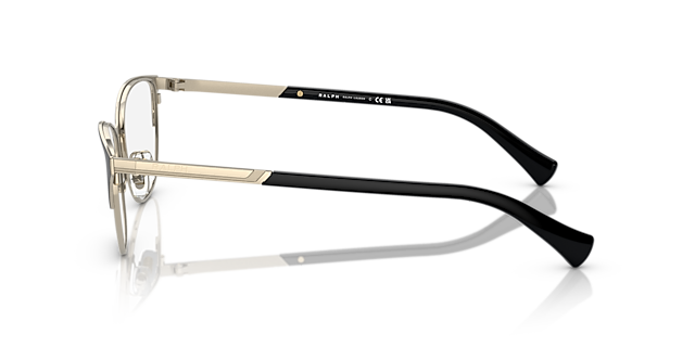 RA6055 Semi Shiny Black MetaalEyeglass Frames van B24, Zijaanzicht