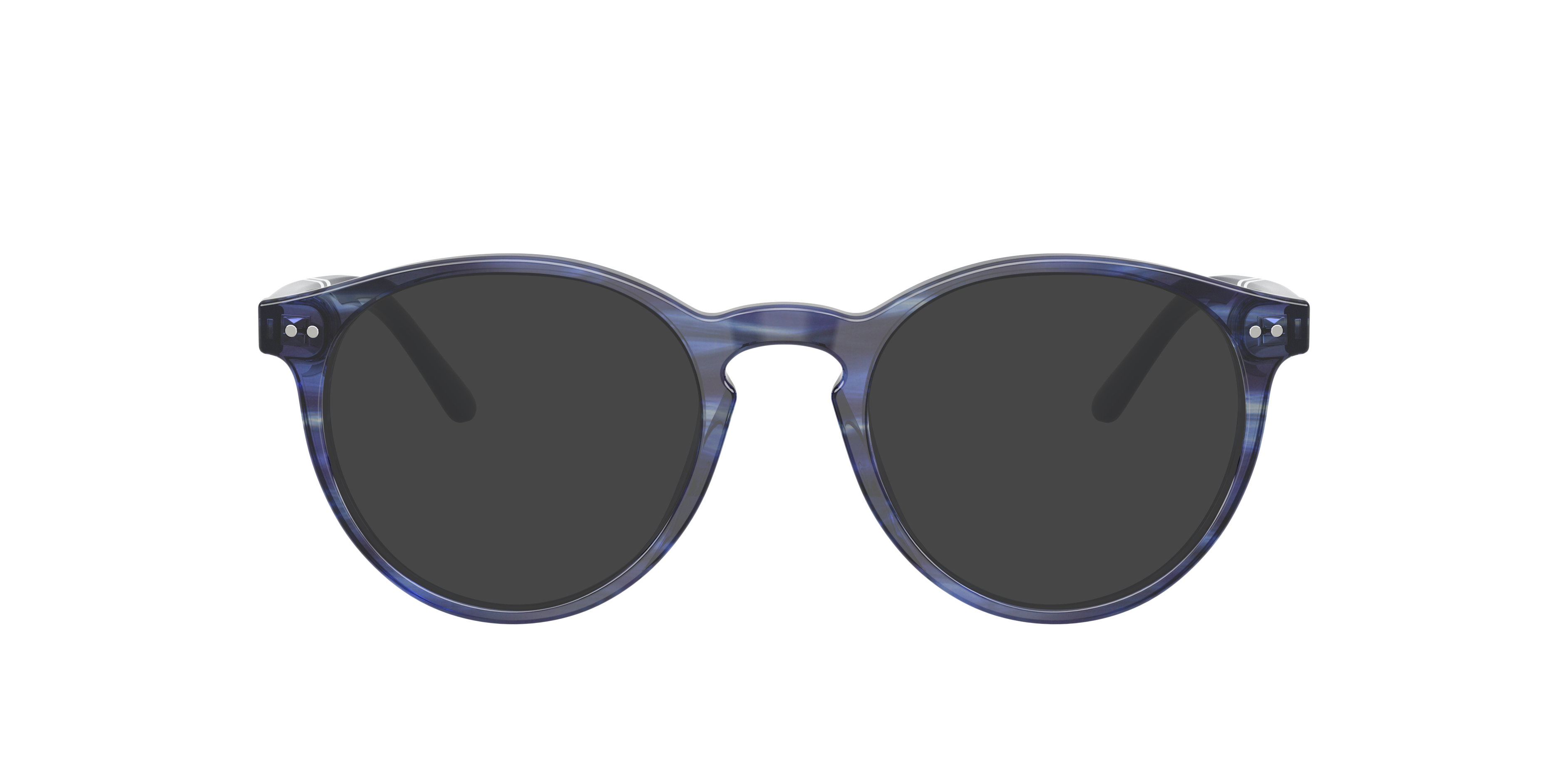 PH2297 Shiny Striped Blue AcetaatEyeglass Frames van B24, met getinte lenzen