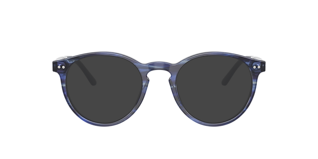 PH2297 Shiny Striped Blue AcetatEyeglass Frames von B24, mit getönten Gläsern